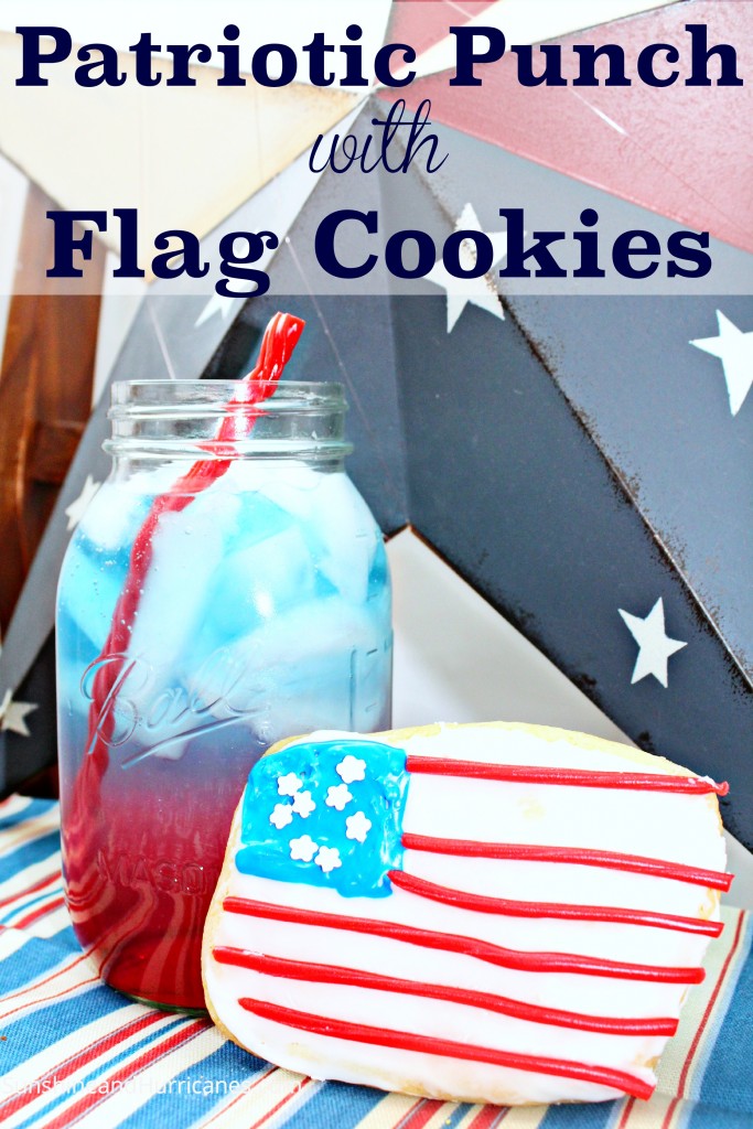 Patriotic Punch With Flag Cookies - Two 4th of July Recipes
