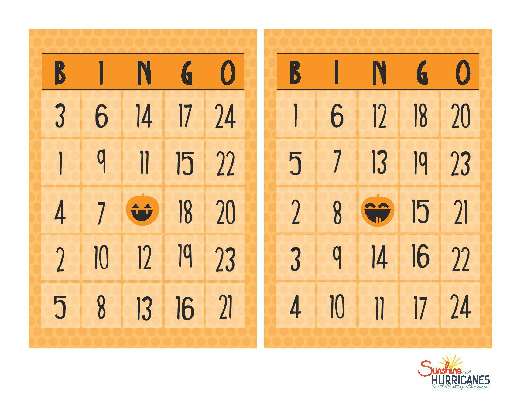 Printable bingo cards with numbers 1 75