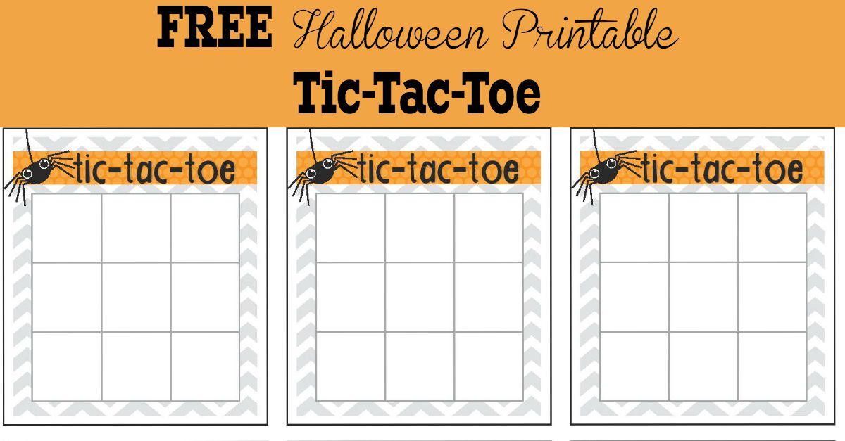 Halloween Activities For Kids Tic Tac Toe