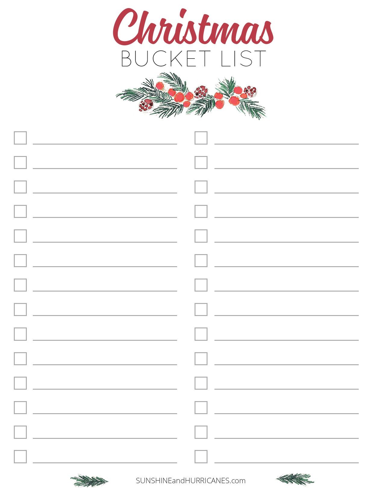 Christmas To Do List Template